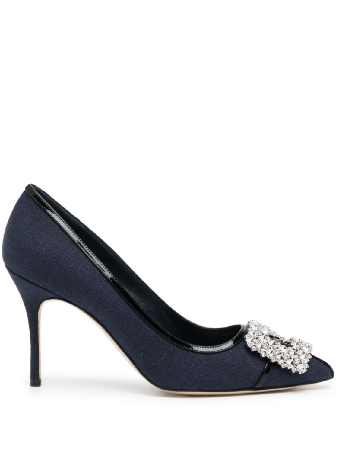 

Manolo Blahnik туфли Hangisi 80 с кристаллами, синий