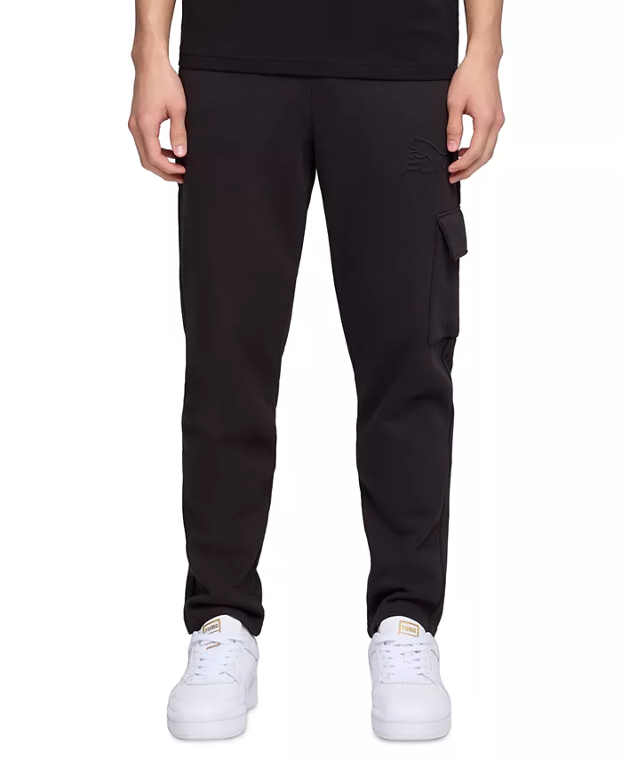 

Мужские флисовые брюки-карго ESS Regular-Fit с тисненым логотипом Puma, черный
