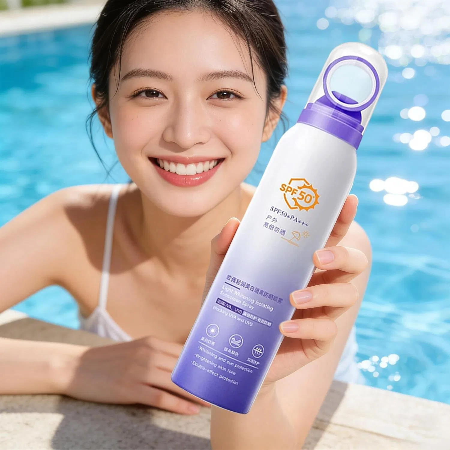 Спрей солнцезащитный SPF50+ PA+++ staggw, большой объем — фото 3