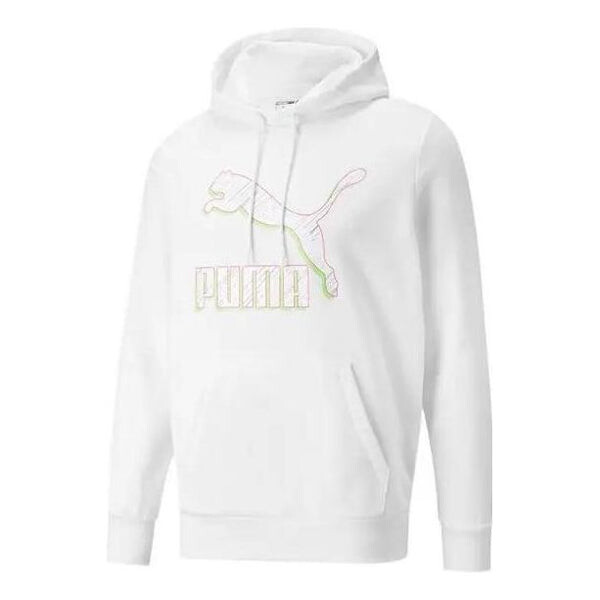 

Толстовка essentials fleece hoodie 'white' Puma, белый