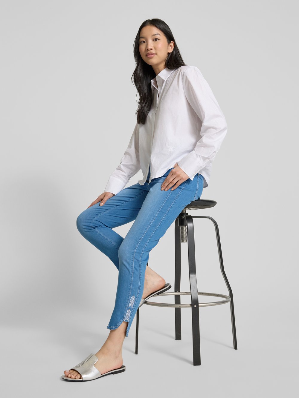 

Укороченные джинсы, модель «Орнелла» Angels, синий