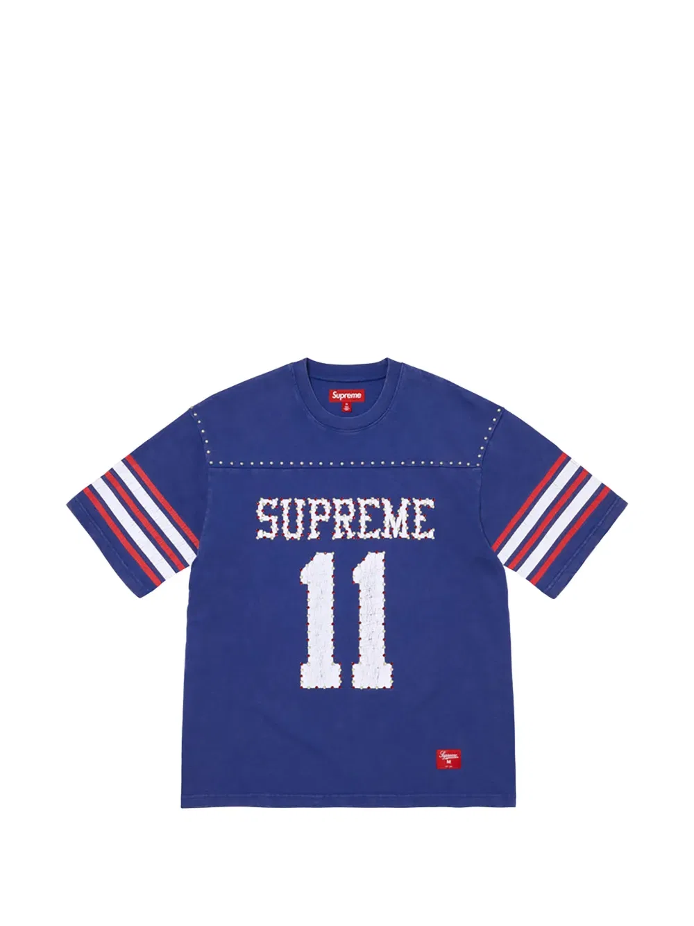 Футболка с шипами Supreme, синий