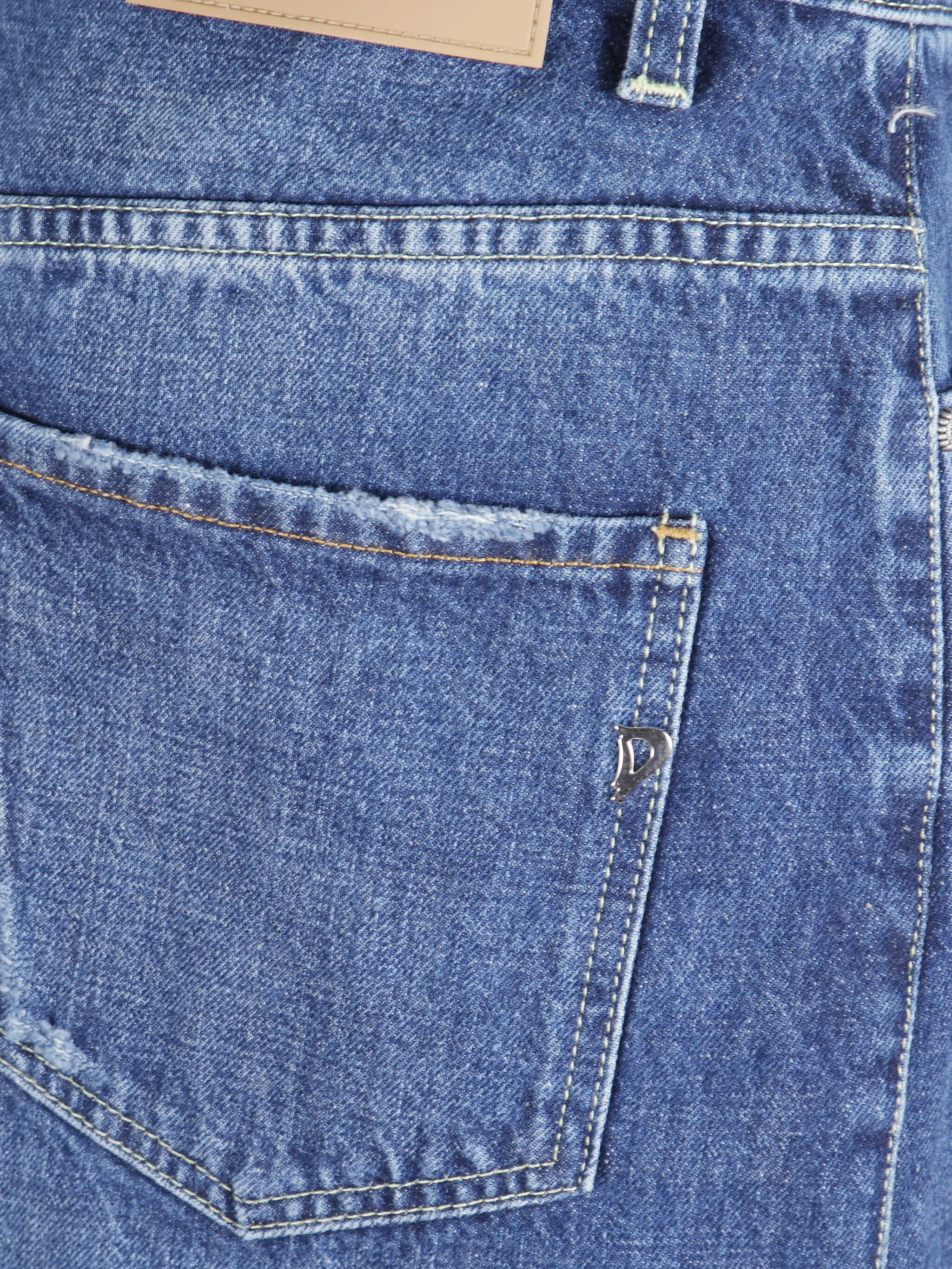 

Джинсовая юбка с эффектом потертости Dondup, синий