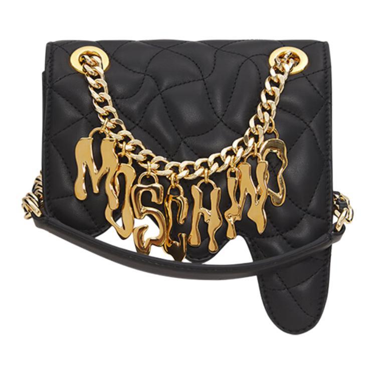 

Сумка женская через плечо из овчины черная MOSCHINO