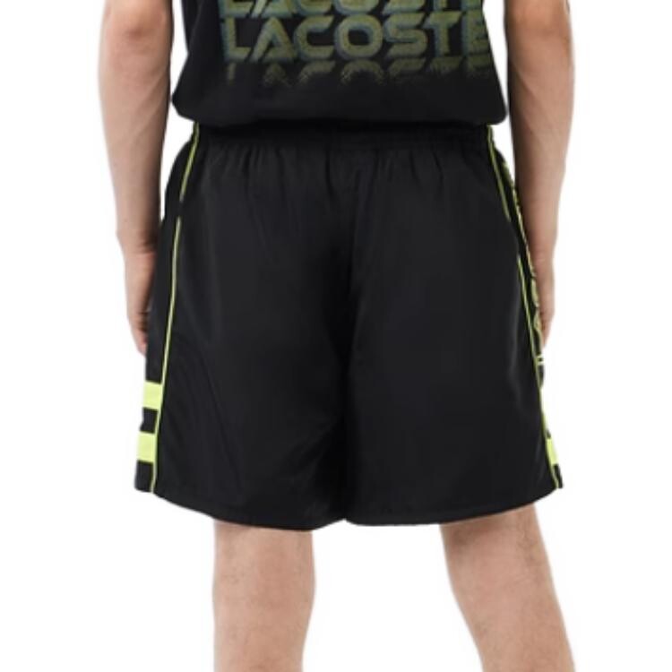LACOSTE Мужские повседневные шорты, цвет Black/Yellow — фото 3