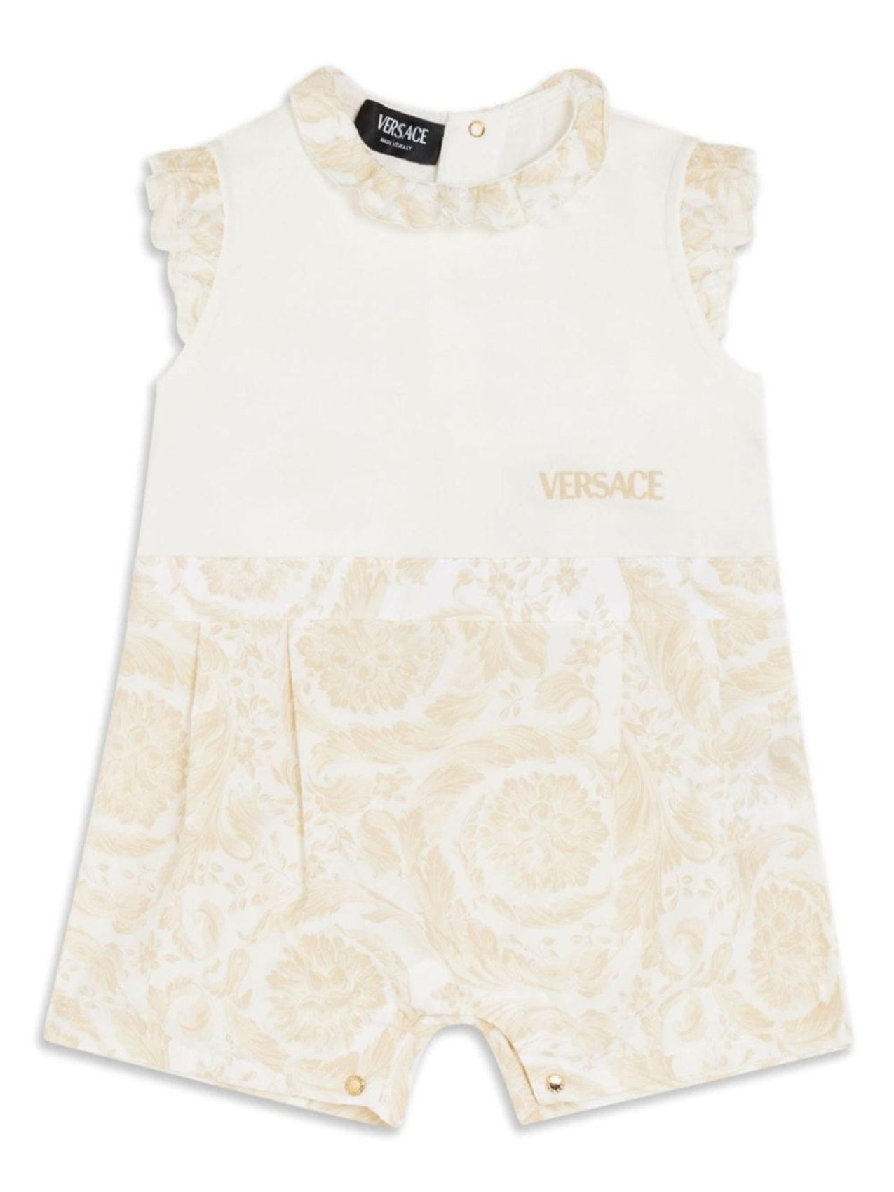 

Versace Kids ромпер с принтом Barocco, белый