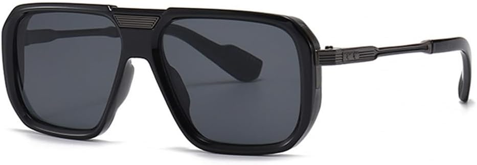 

Ретро мужские градиентные солнцезащитные очки, модные роскошные женские солнцезащитные очки с заклепками, трендовые темно-синие солнцезащитные очки UV400 generic, Black Gray