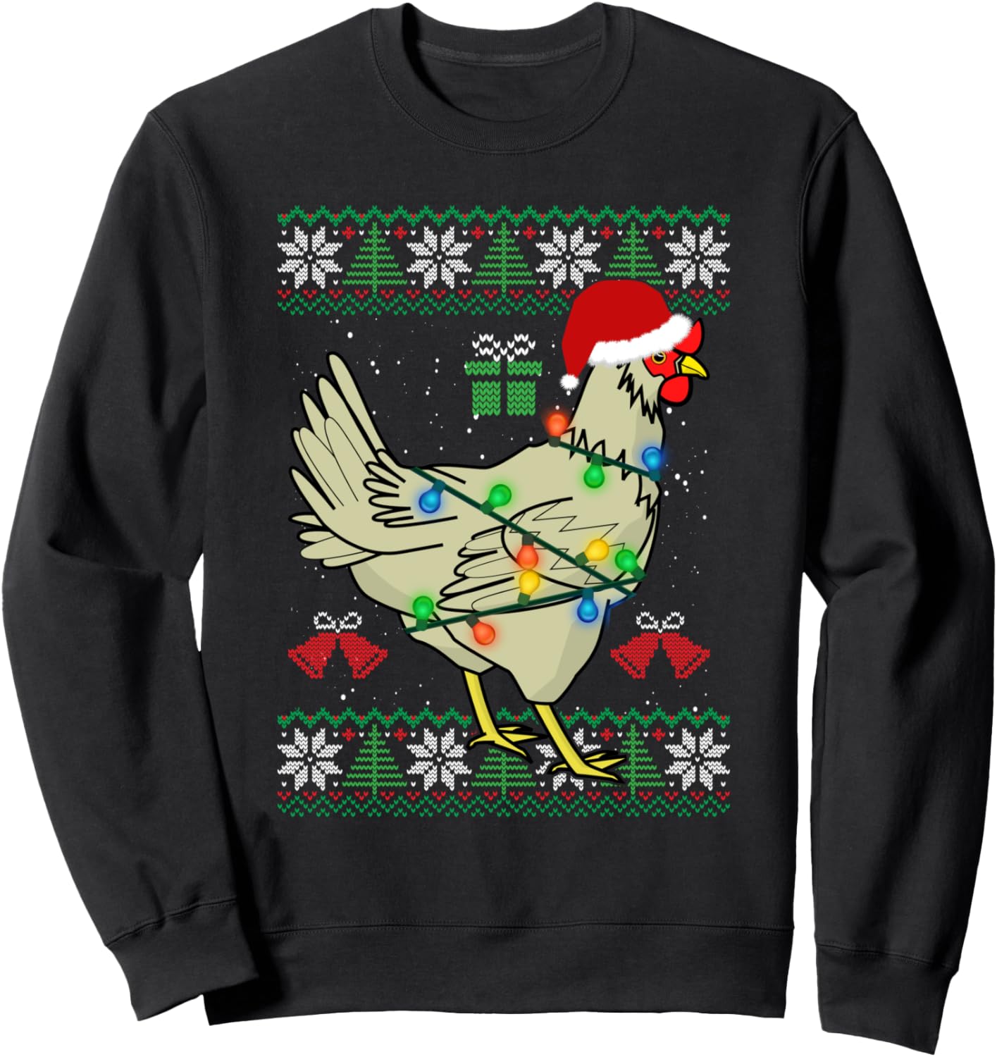 

Уродливый рождественский свитер с курицей, шапка Санты, легкая толстовка в подарок, черная Ugly Christmas Chicken Sweaters, Черный, Уродливый рождественский свитер с курицей, шапка Санты, легкая толстовка в подарок, черная Ugly Christmas Chicken Sweaters