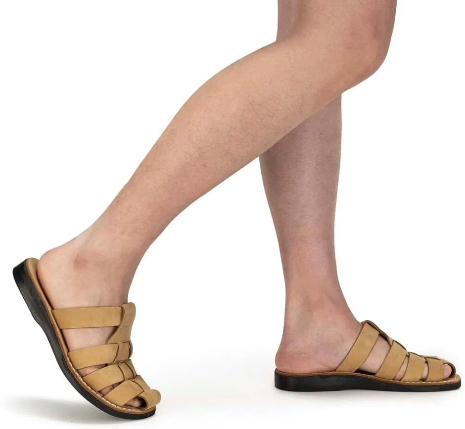 Сандалии из натуральной кожи, Michael, Желтый Нубак Jerusalem Sandals — фото 2