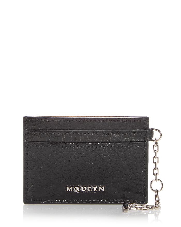 

Кожаный чехол для визиток с ремешком Alexander McQUEEN, черный