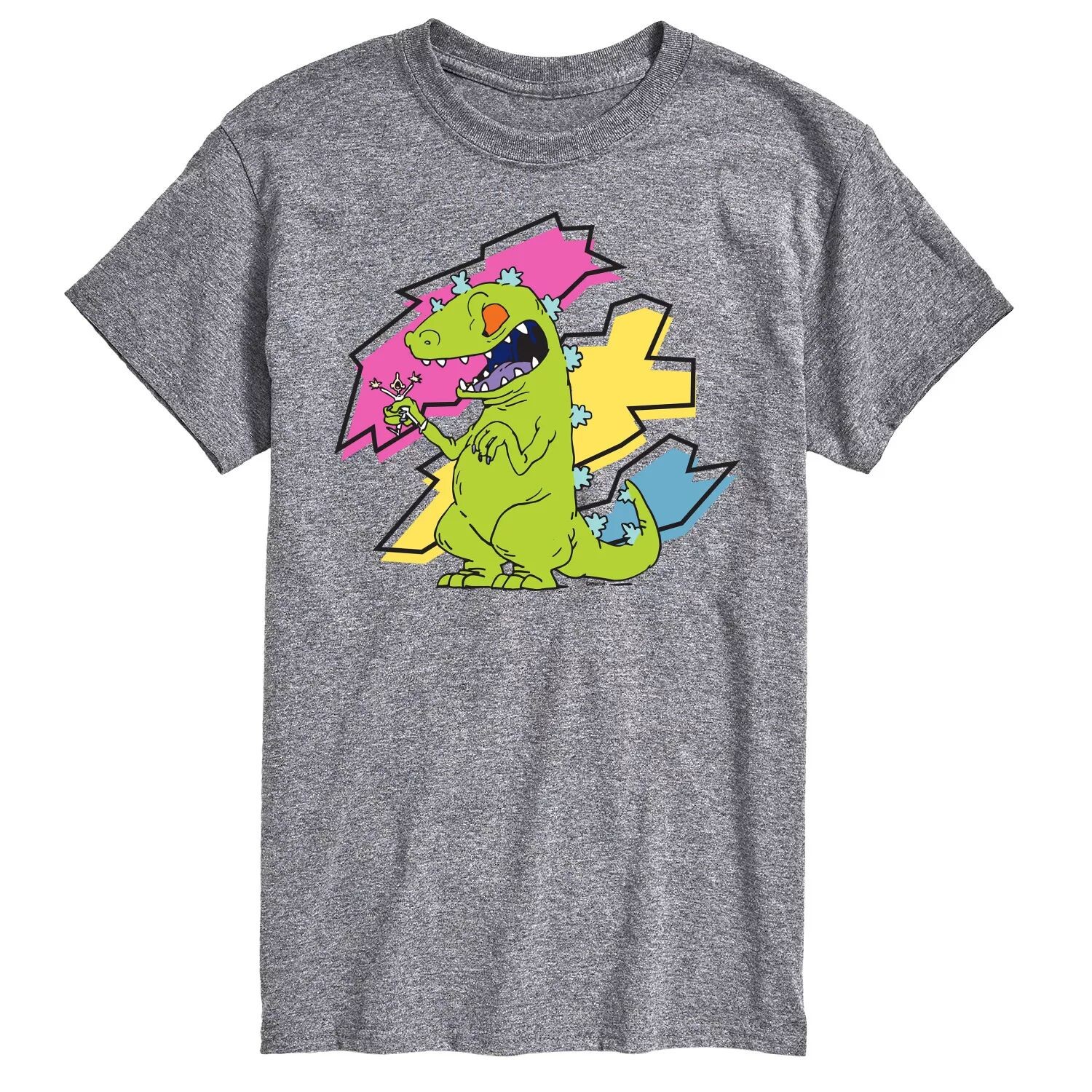 

Футболка с рисунком Big & Tall Rugrats Reptar Shreds Nickelodeon, серый