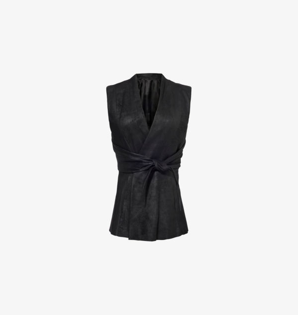 

Кожаный топ без рукавов Strutter Rick Owens, черный