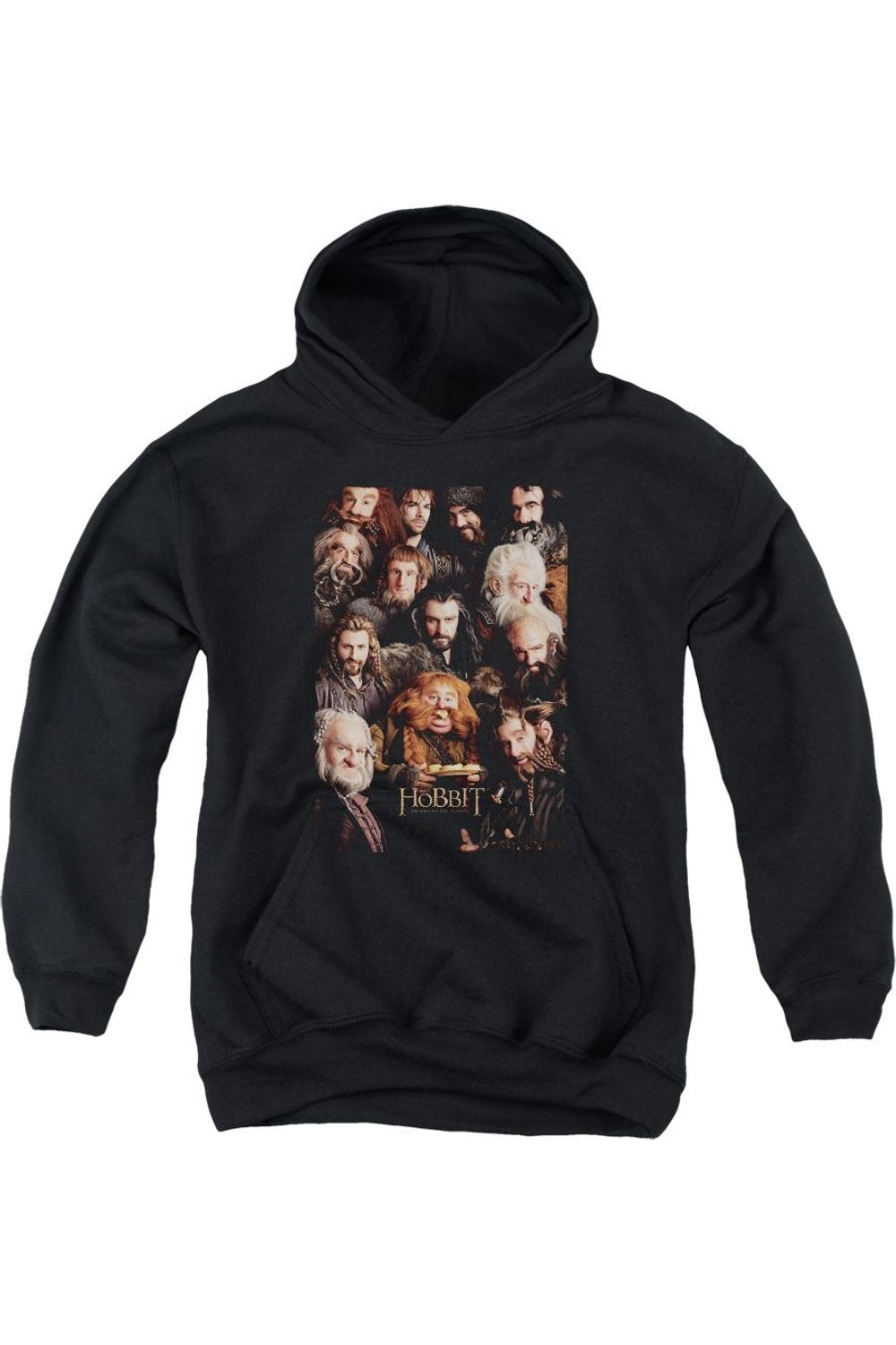 

Толстовка с капюшоном The Hobbit Dwarves Poster Youth Gildan, черный