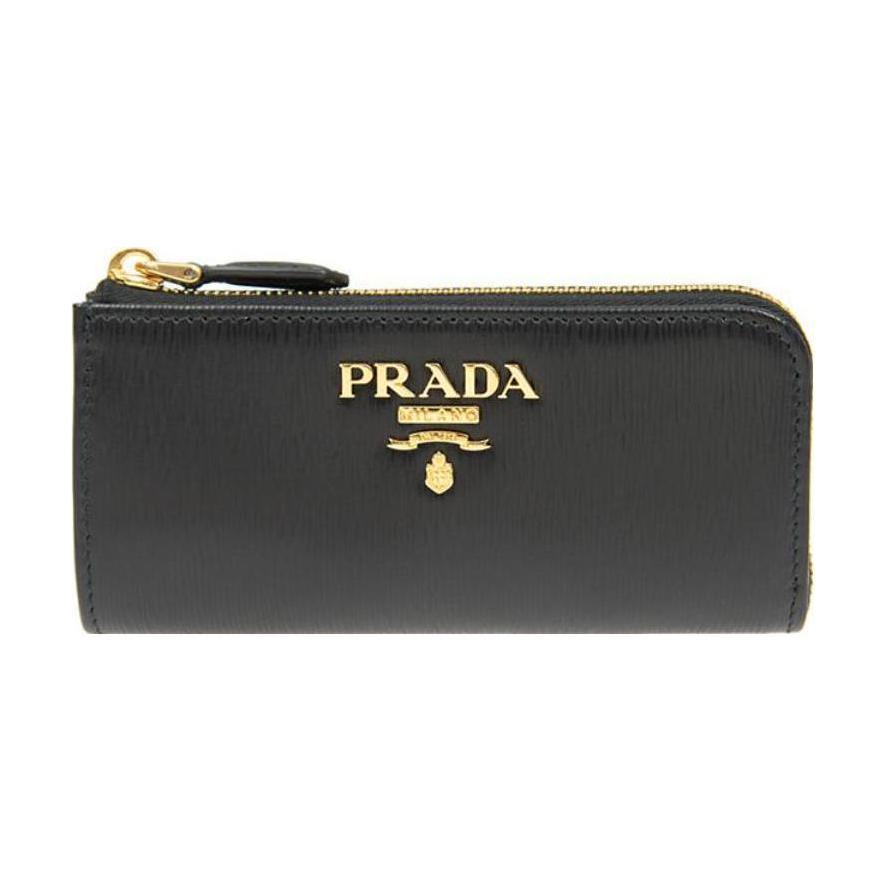 

PRADA Женский бумажник из телячьей кожи черный