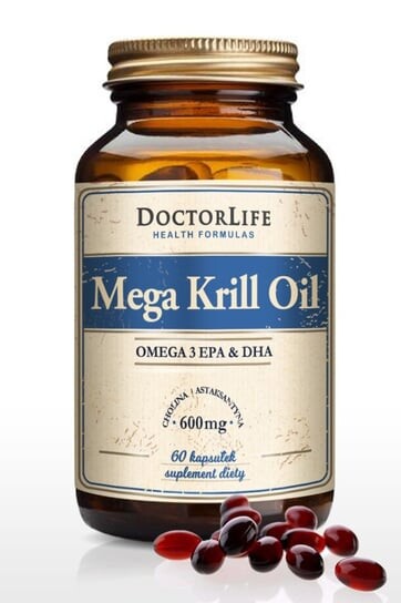 

Doctor Life, Масло криля Mega Krill Oil Omega 3 EPA и DHA, 600 мг, 60 капсул