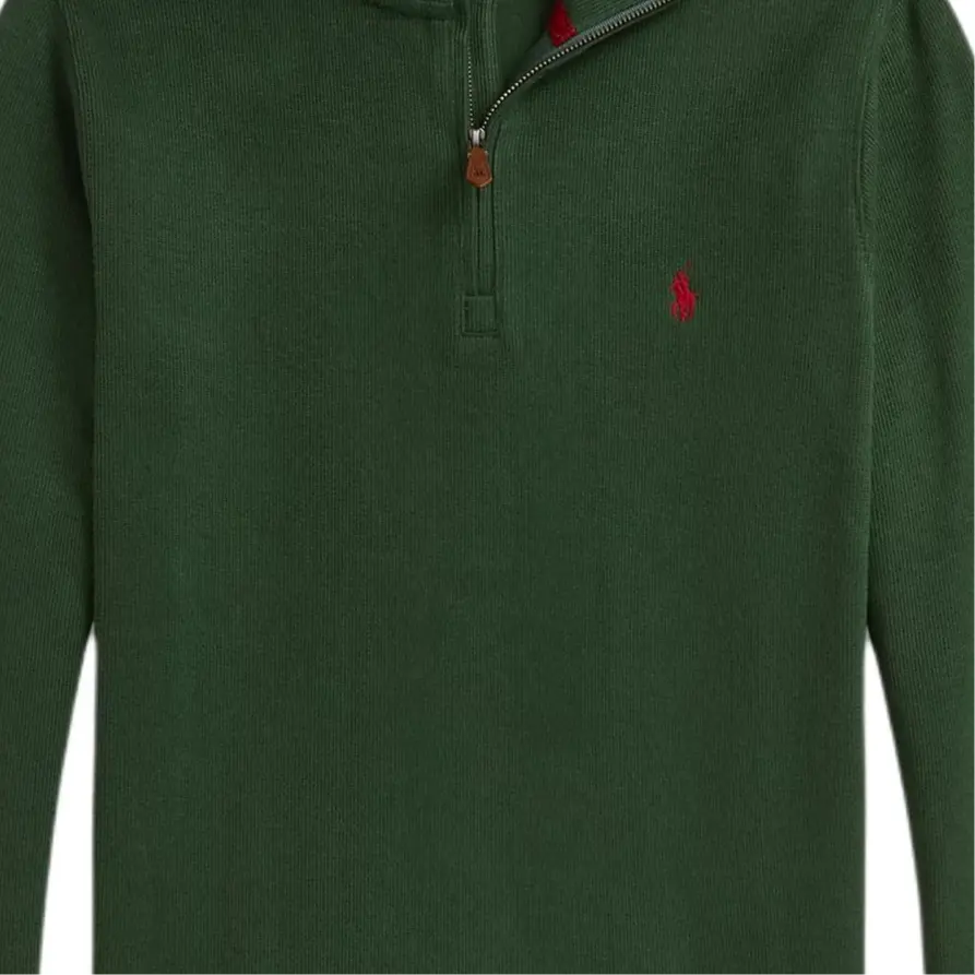 Толстовка fw25 детская Polo Ralph Lauren, темно-зеленый — фото 4