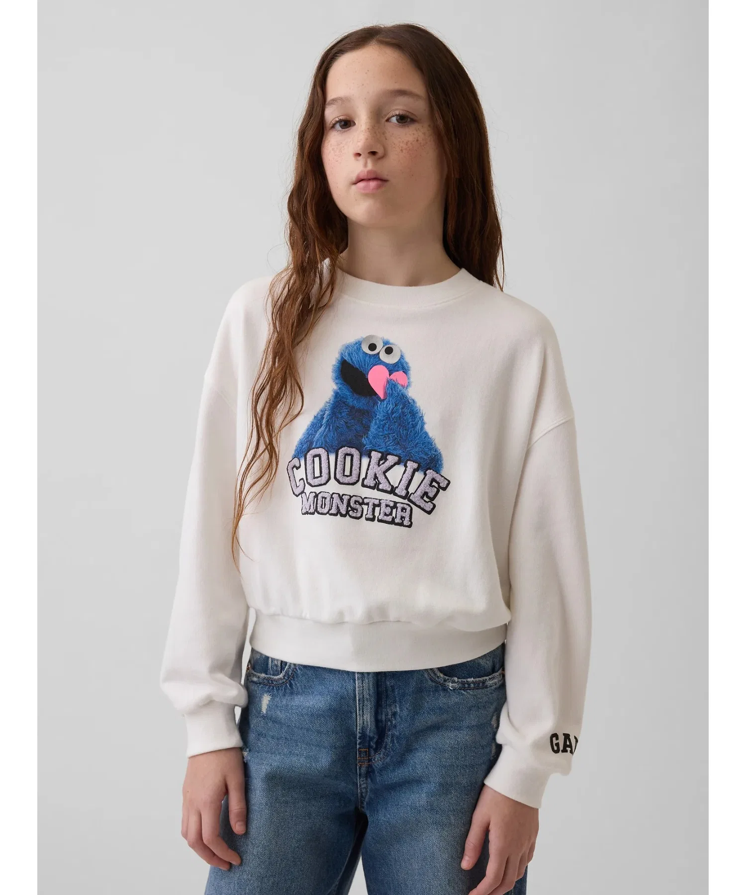 Толстовка GapKids Sesame Street Oversized Wedge Crewneck