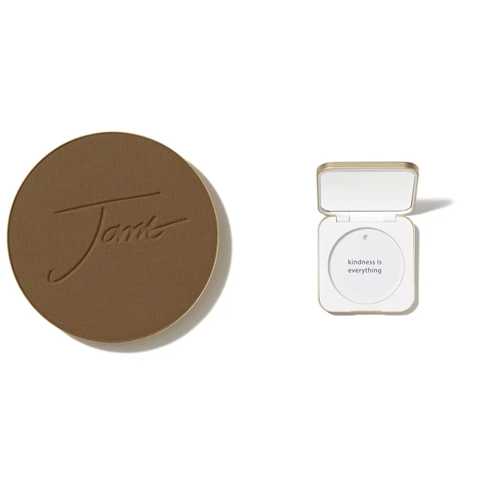 Набор многоразовых компактных пудр Jane Iredale PurePressed Base Mineral Foundation | Полуматовая прессованная пудра с SPF | Без талька, веганский продукт, не тестируется на животных, Mahogany