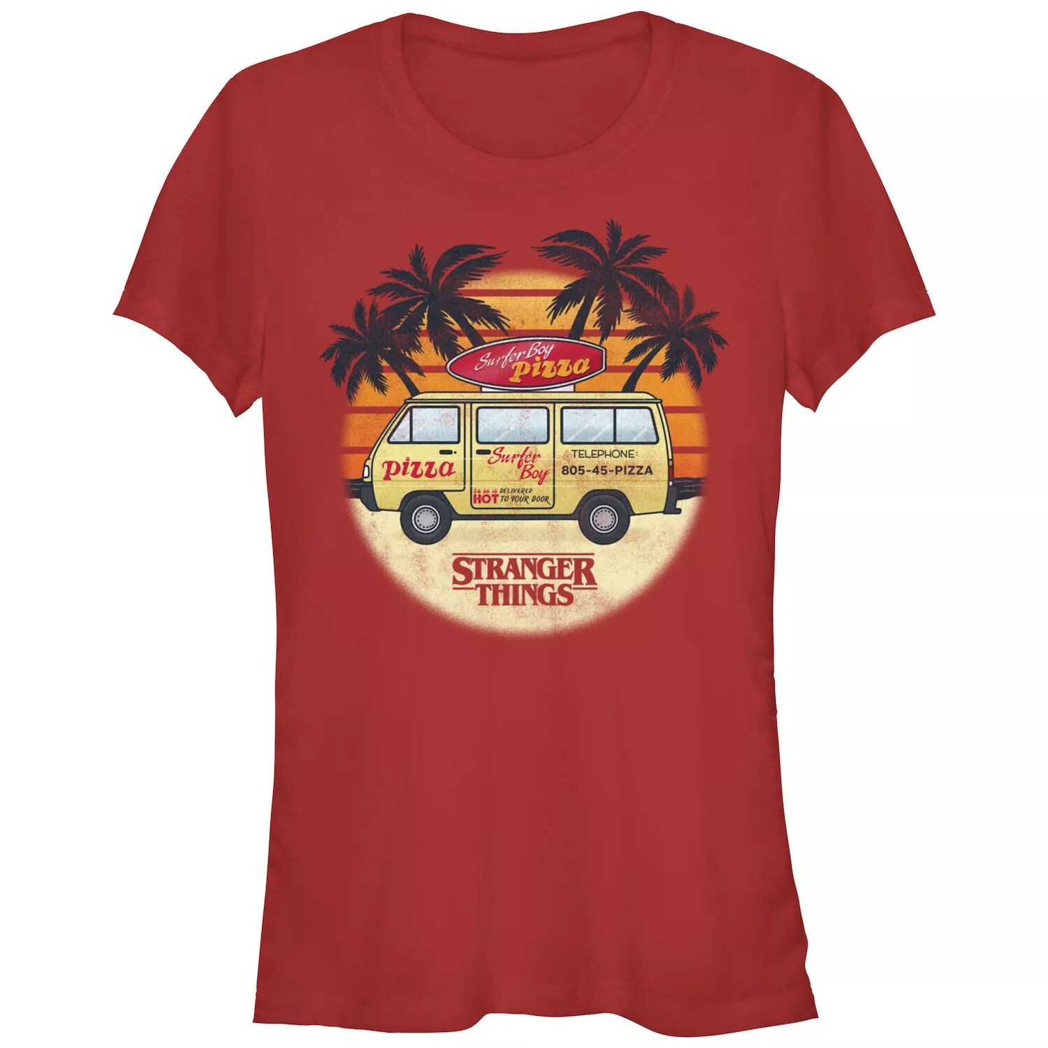 

Футболка с рисунком Stranger Things Surf Combi Pizza для юниоров Licensed Character, Красный, Футболка с рисунком Stranger Things Surf Combi Pizza для юниоров Licensed Character