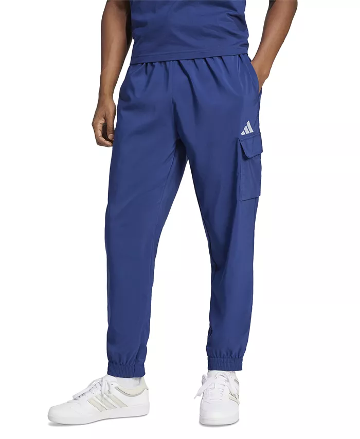 

Мужские базовые карго-брюки с небольшим логотипом adidas, синий