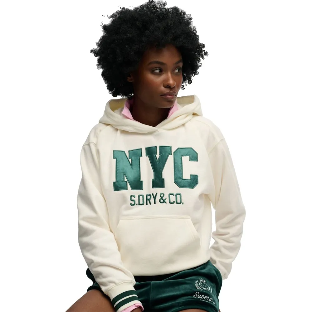 Толстовка Superdry Country Club Varsity, бежевый — фото 3