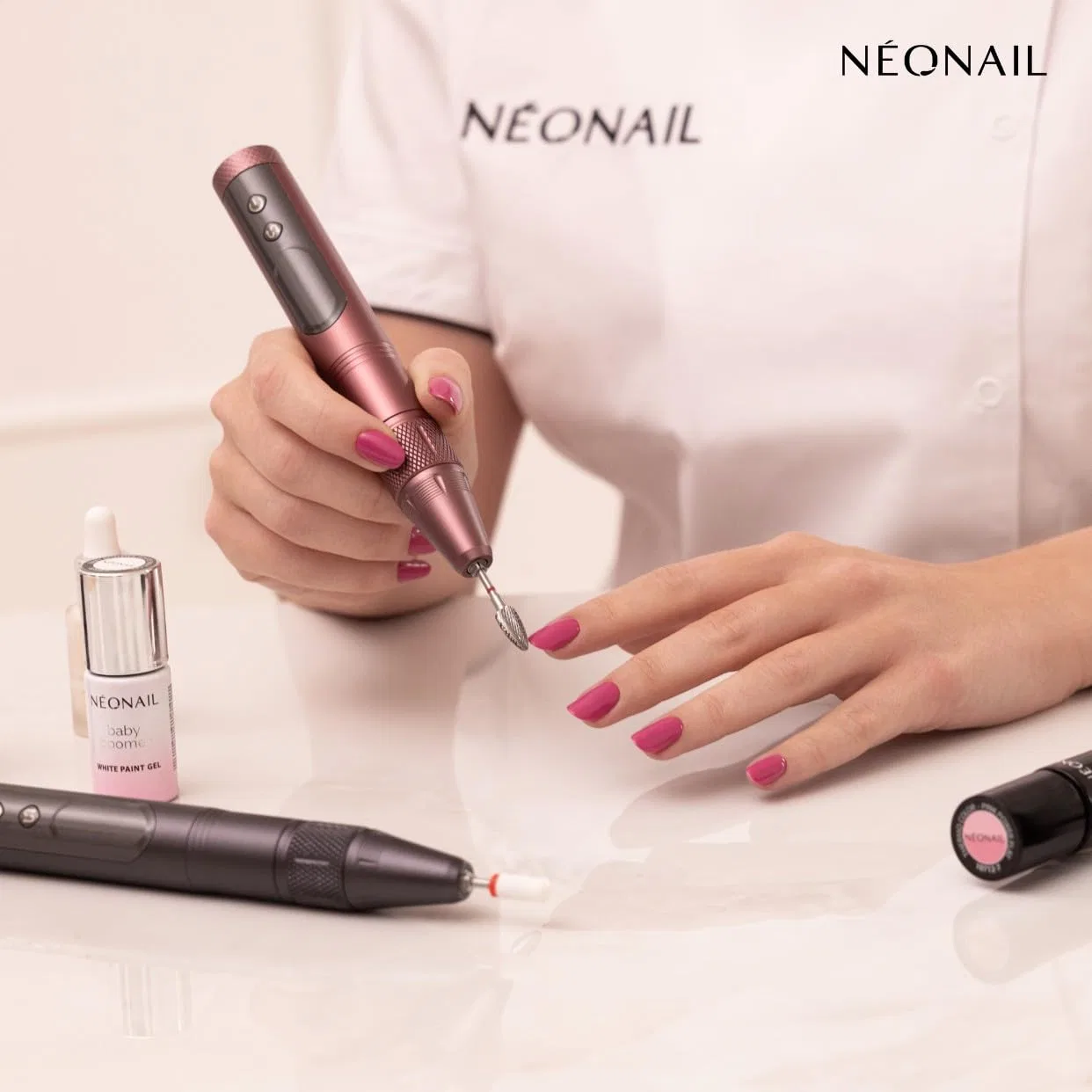 Беспроводной фрезер-ручка для маникюра NÉONAIL «Pen Nail Drill» Néonail, Pink — фото 3