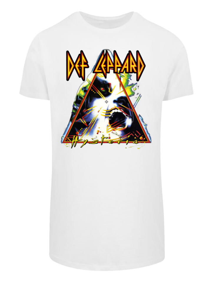 

Футболка F4NT4STIC Long Cut T-Shirt Def Leppard Hysteria, белый