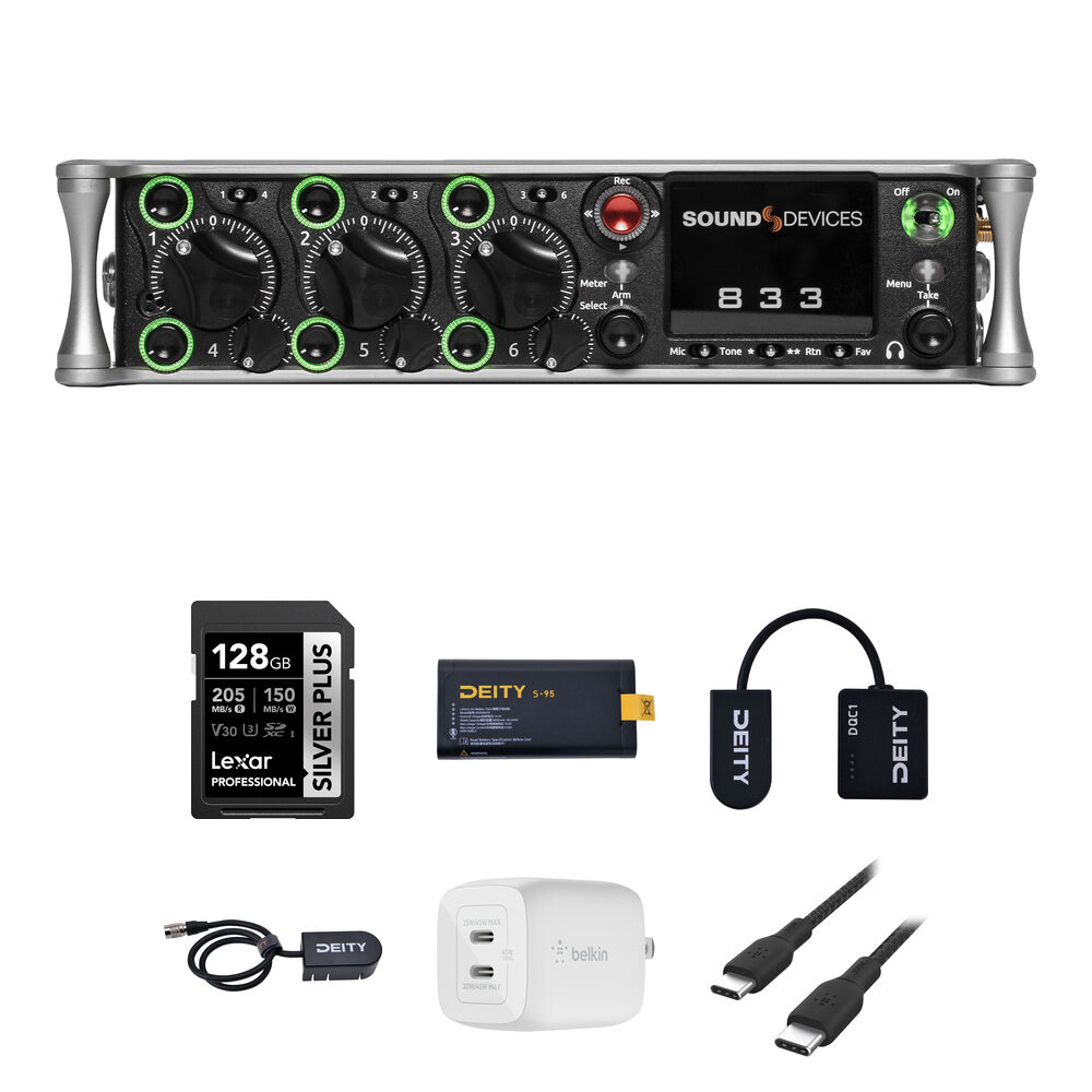 

Портативный цифровой рекордер Sound Devices 833 8-Channel / 12-Track Multitrack Field Recorder