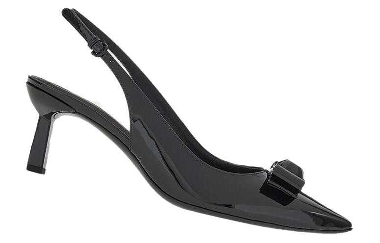 Туфли женские Ferragamo Vara на высоком каблуке, черный — фото 2