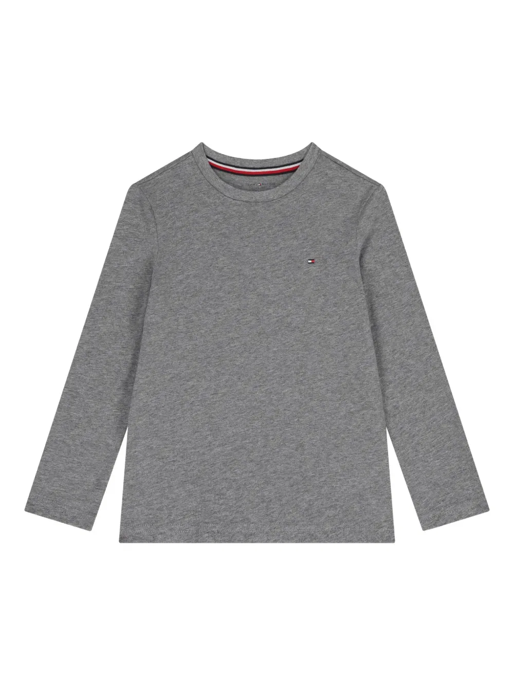 Хлопковая футболка с логотипом Tommy Hilfiger Junior, серый — фото 3