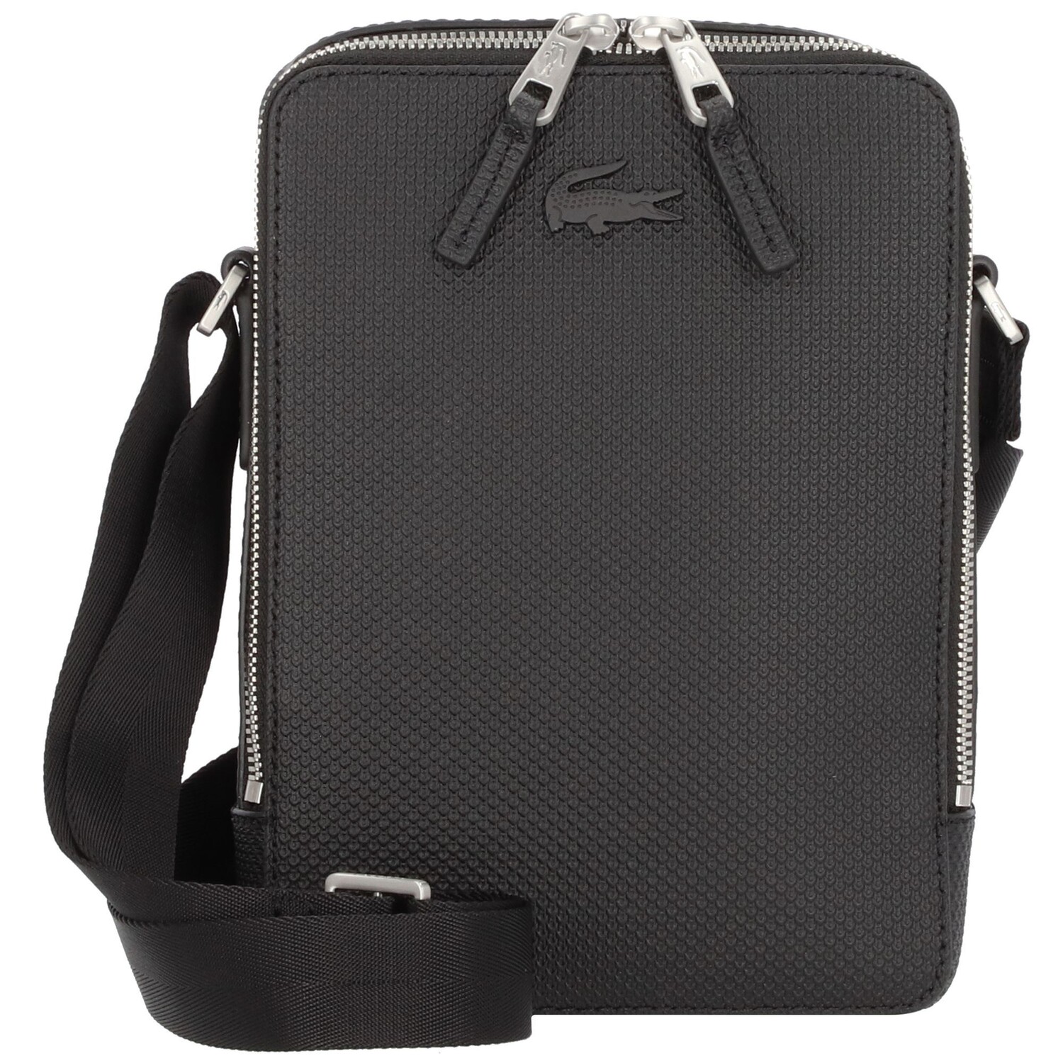 

Сумка через плечо Lacoste Chantaco Umhängetasche Leder 17 см, цвет noir