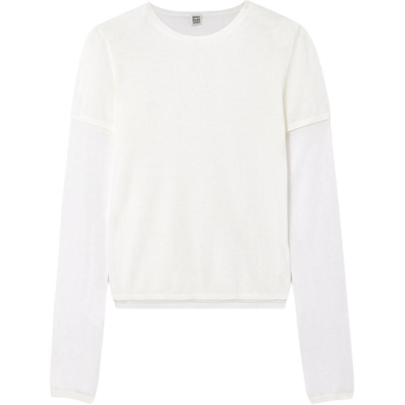 

TOTEME Свитер женский белый с круглым вырезом Moderate