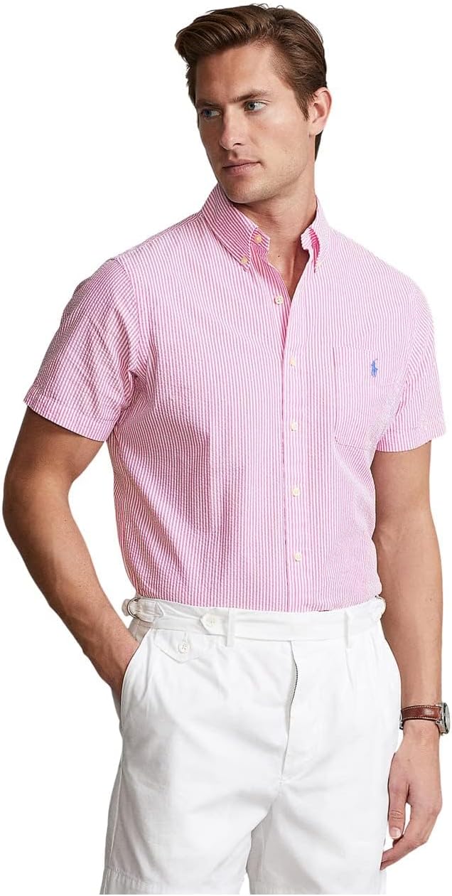 

POLO RALPH LAUREN мужская рубашка Prepster Classic Fit из пике, 2604H Rose/White