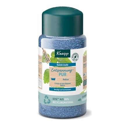 

Кристаллы для ванны Kneipp Pure Relax с натуральной глубокой солью из соляного раствора Луизенхолла, эфирным маслом индийской мелиссы и экстрактом мелиссы, 600 г