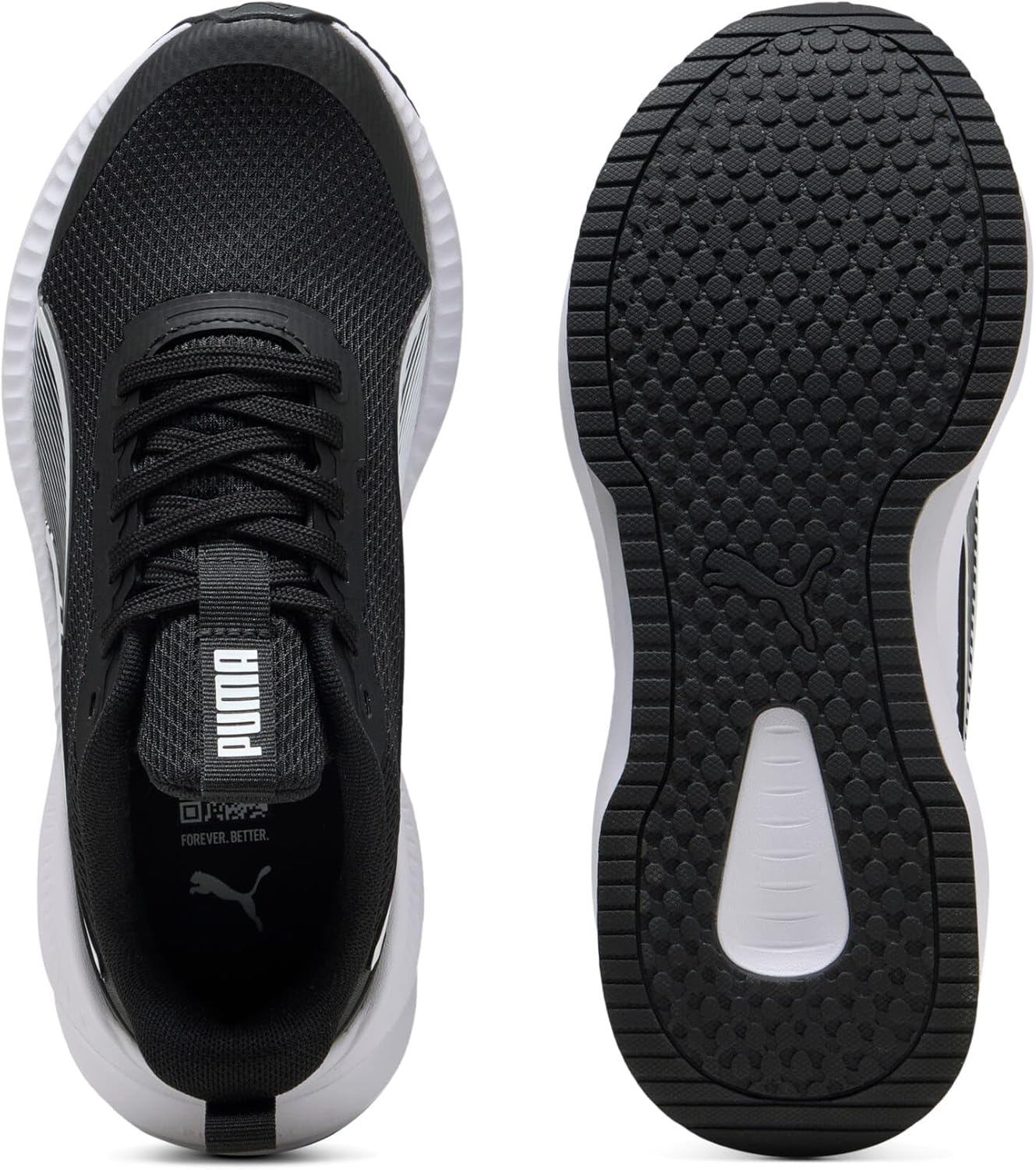 Кроссовки PUMA унисекс для детей низкие, белый/черный — фото 4