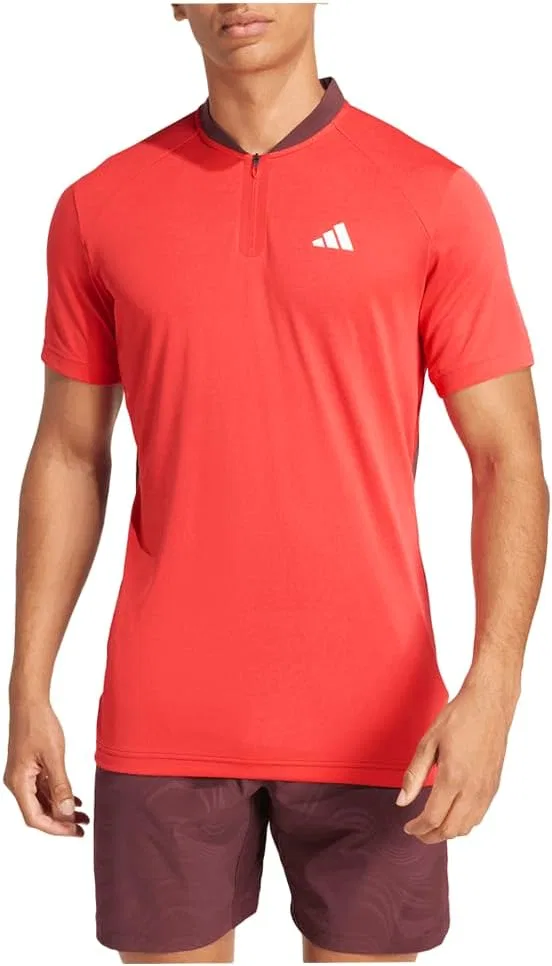 Мужская теннисная футболка adidas Freelift Pro с коротким рукавом, повседневная, красная — фото 2