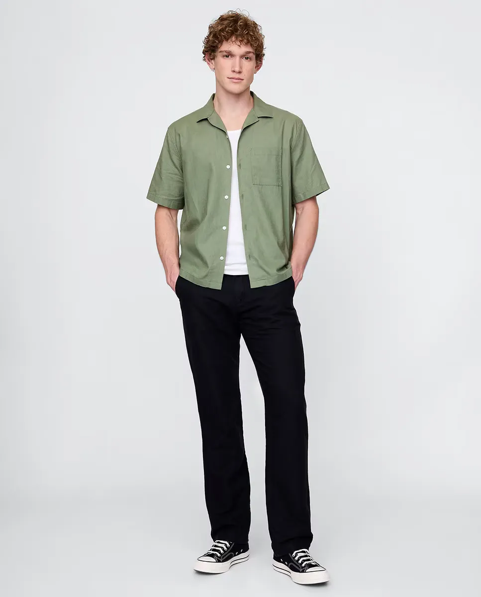

Мужские хлопковые брюки чинос с добавлением льна Gap, черный