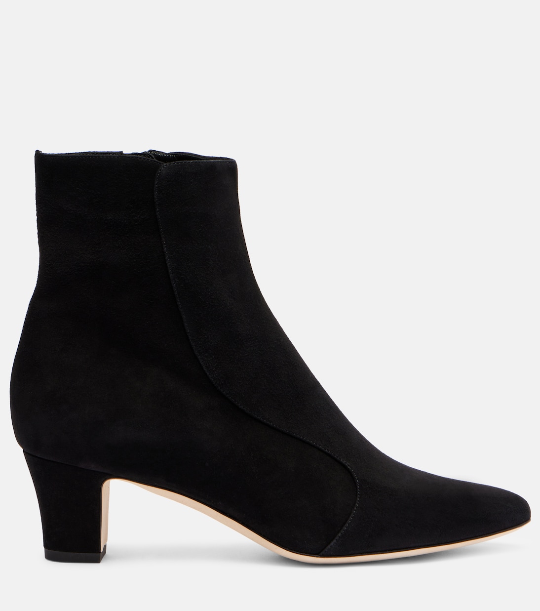 Ботинки Myconia 50 до щиколотки из замши Manolo Blahnik, Black 0015 — фото 4