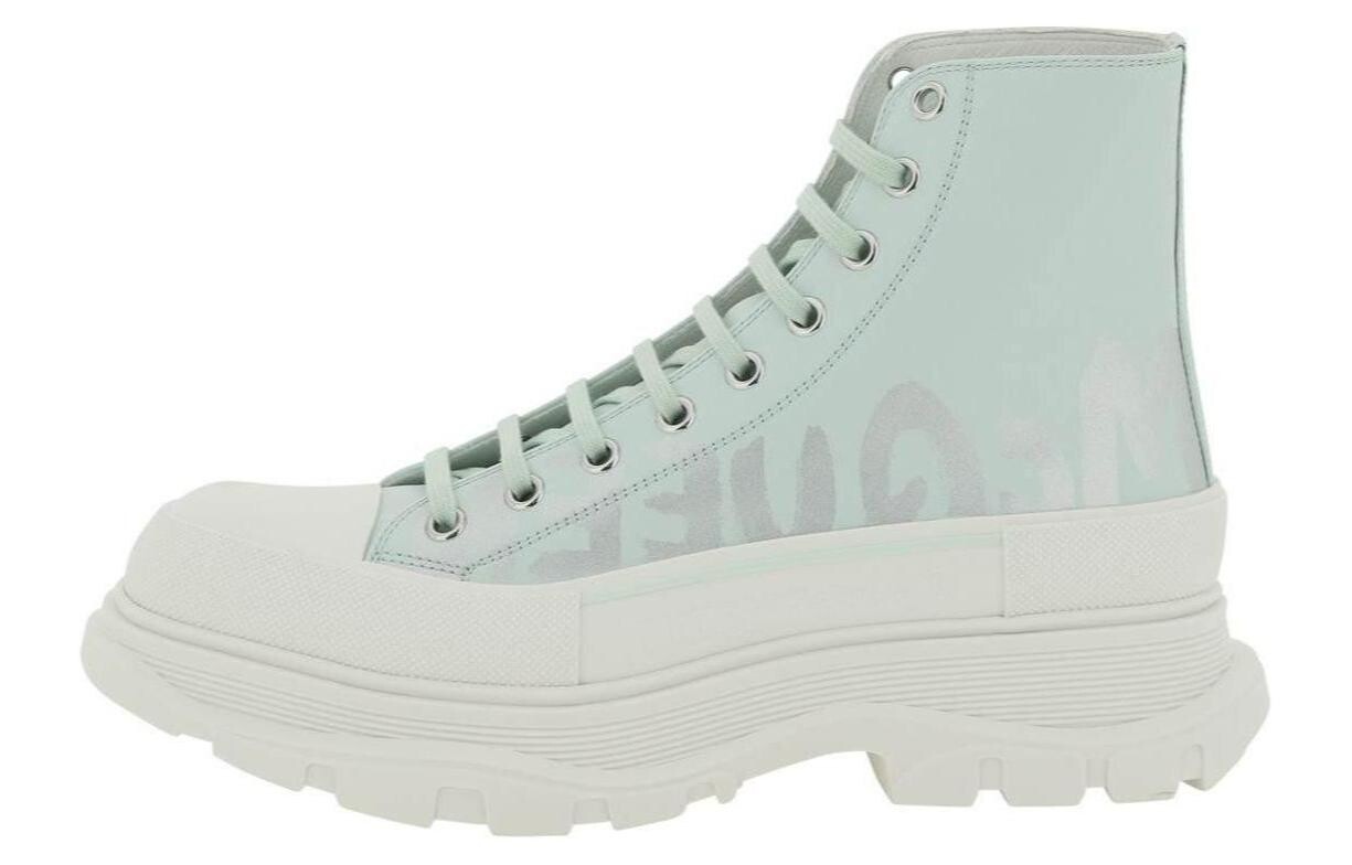 Кеды высокие Alexander Mcqueen Tread Slick, бирюзовый