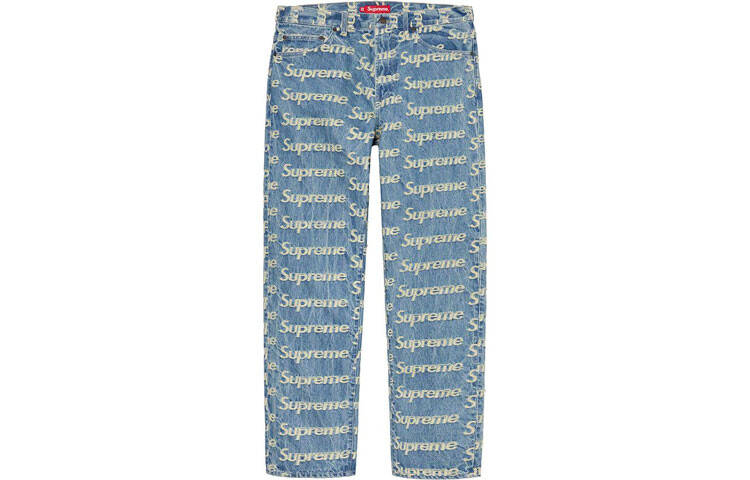 

Джинсы Supreme Frayed Logos, синий