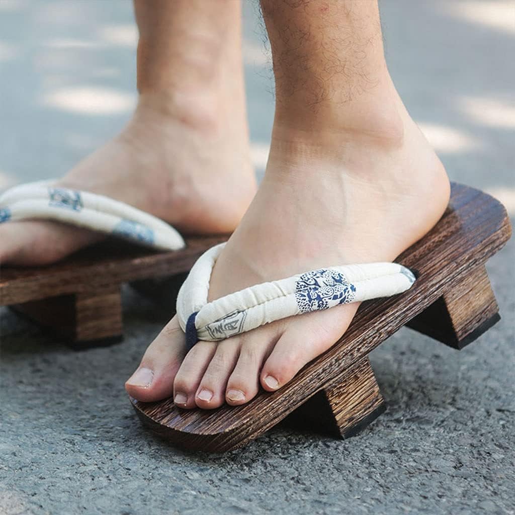 

Мужские сандалии, фланелевая подкладка, нескользящий коврик, шлепанцы для женщин, традиционные японские тапочки для мужчин и женщин, деревянные сабо-сандалии для женщин и мужчин (Цвет: D, Размер: EU 44) Tucy, EU 44 B