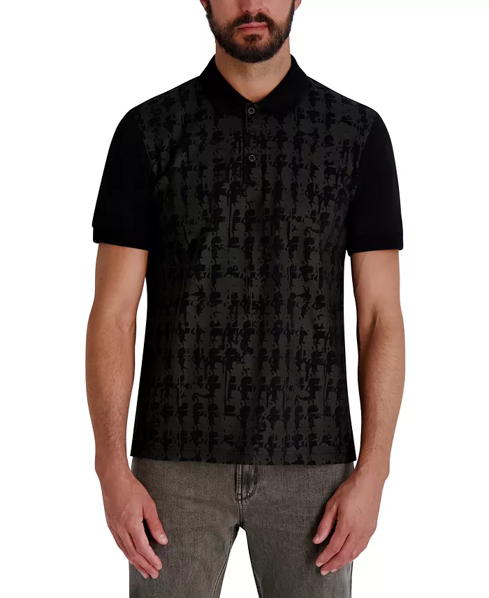 

Мужская футболка с воротником-поло Karl Lagerfeld Paris, черный