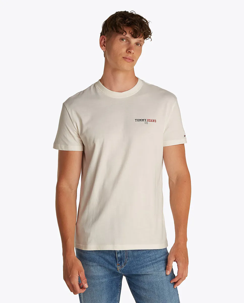 

Мужская футболка с логотипом на спине и классическим кроем Tommy Jeans, белый