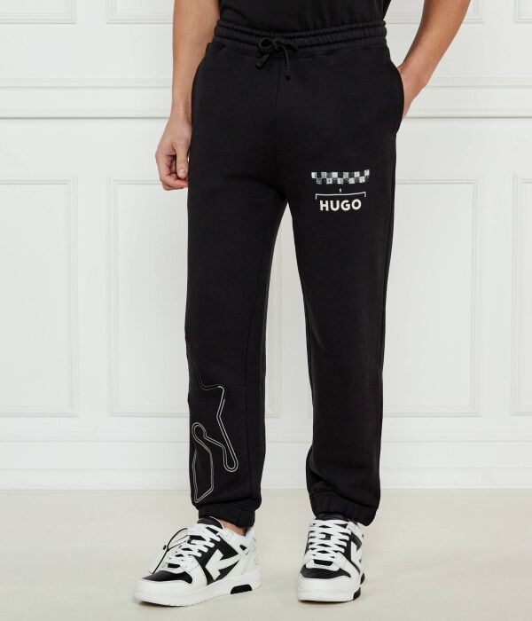 

Брюки с зубами Regular fit Hugo, черный