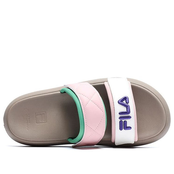 Тапочки donut 'brown white pink' Fila, коричневый — фото 3