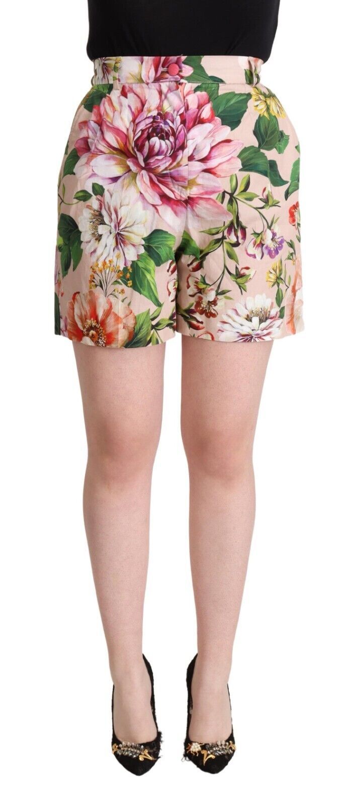 

Элегантные шорты-бермуды с принтом Fiori Dolce & Gabbana, розовый