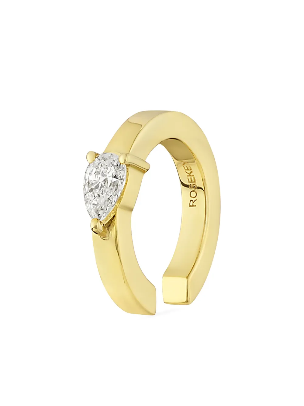 

Серьга-кафф из 18-каратного желтого золота с бриллиантами ROSEKEY, золотой