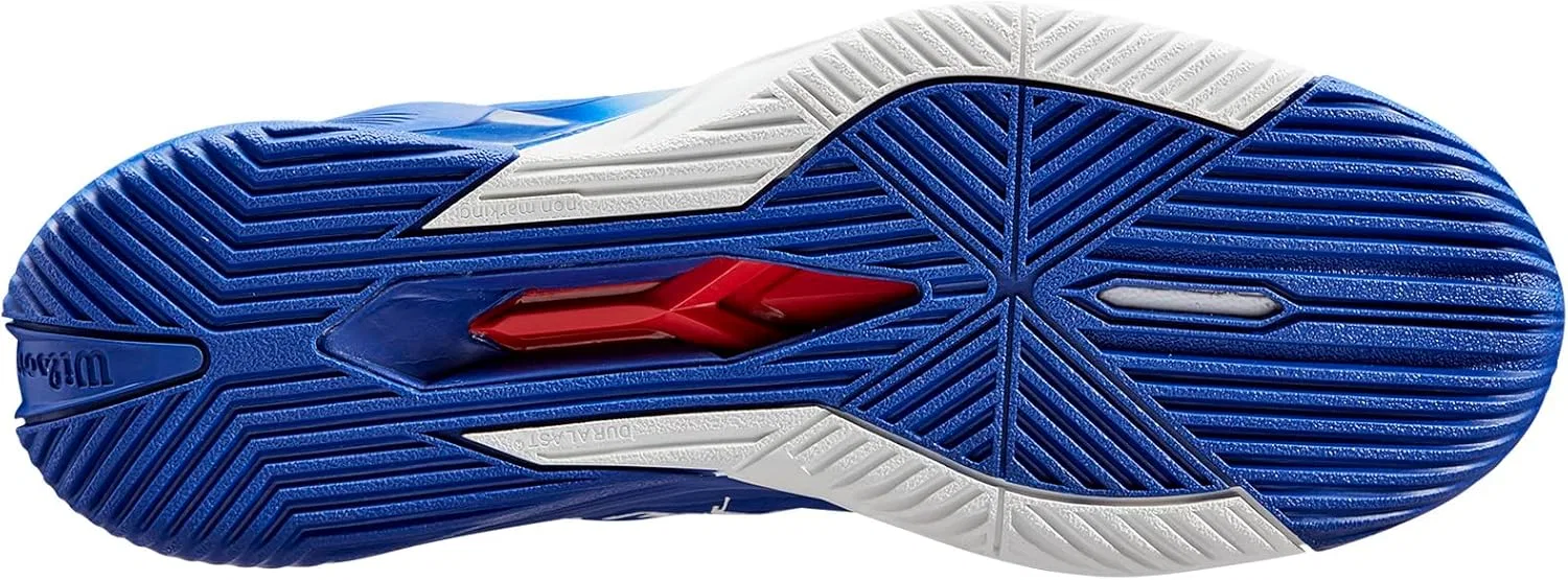 Мужские теннисные кроссовки Wilson Rush Pro 4.0 Hope Paris Edition, синие/белые/красные — фото 3