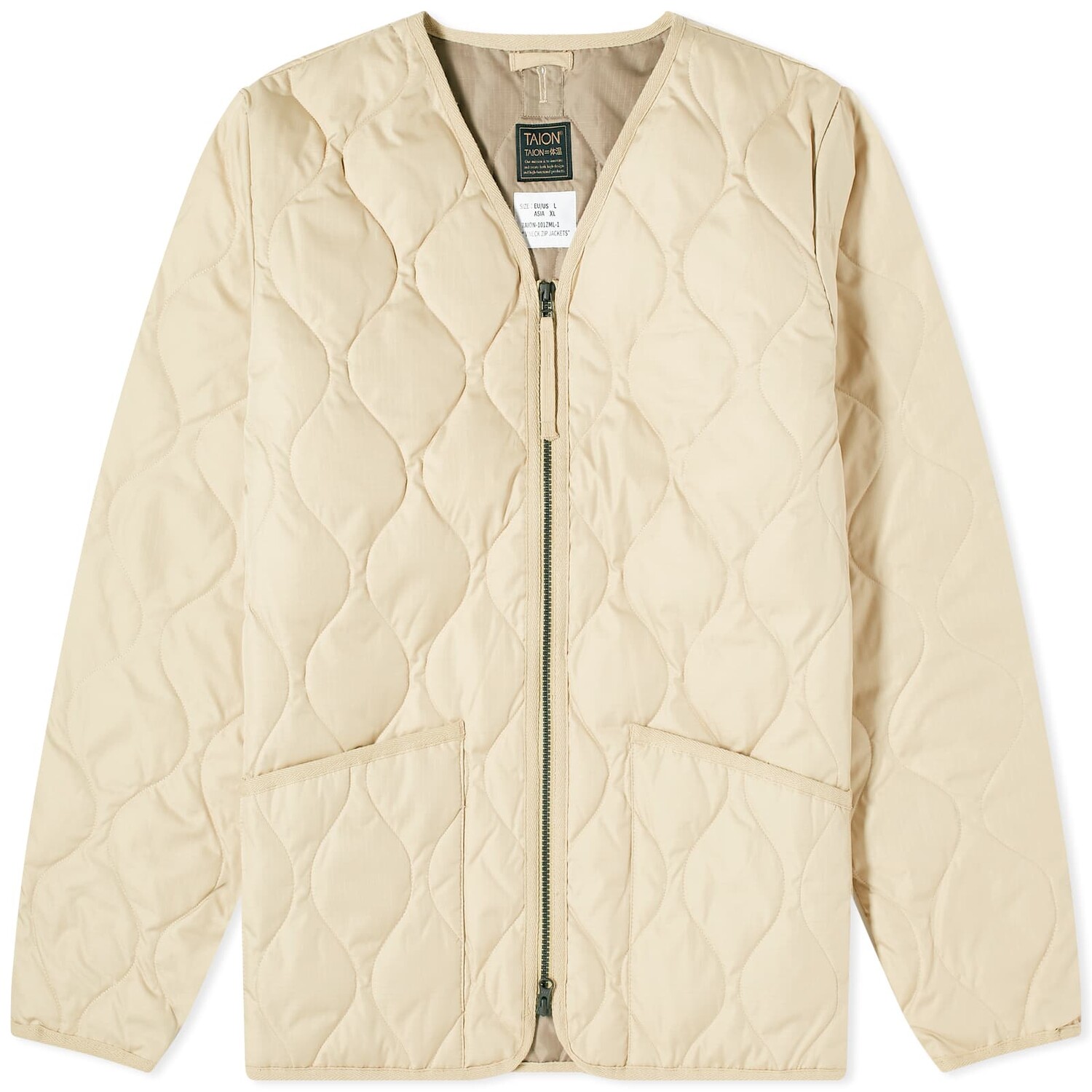 

Куртка Taion Military Zip V-Neck Down, цвет Cream