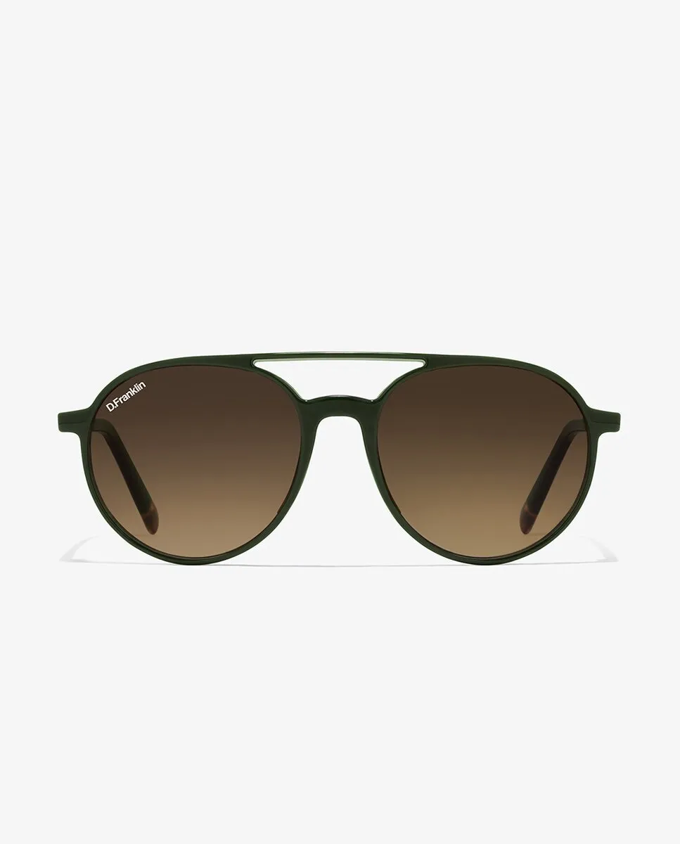 

Солнцезащитные очки унисекс D.Franklin с ретро-выкройкой и градиентными линзами круглой формы «Америка», зеленый